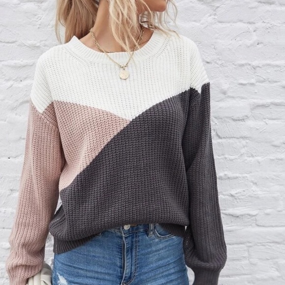 Delilah Wear Sweaters - Boho pink knit sweater